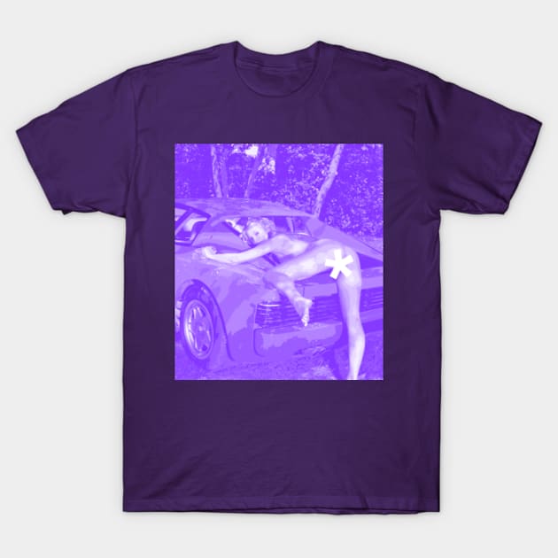 Ferrari Girl Blue T-Shirt by CharlieCreator